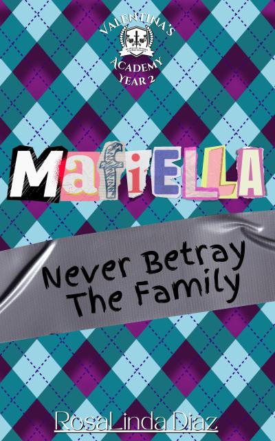 Mafiella 2 Cover - agyle print blue, purple, turquoise. 