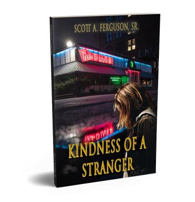 Girl standing in front of a diner.