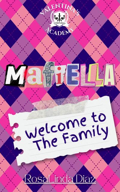 Cover of Mafiella - pink, blue, purple argyle print. 