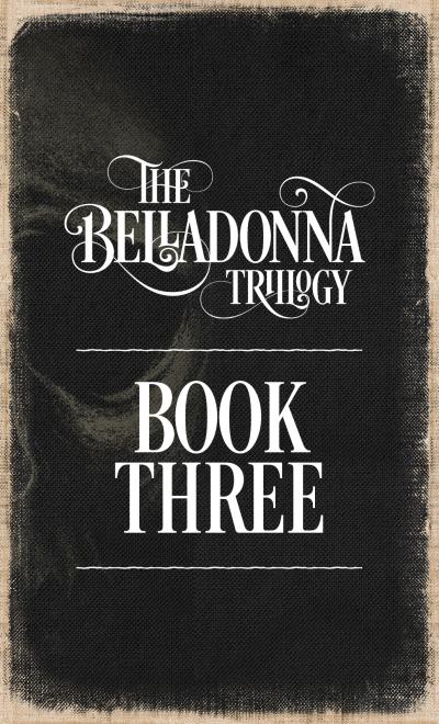 Text The Dark Flame of Chaos on a black bookcloth background